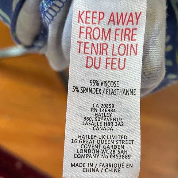 Hatley Blue and White Patterned Midi Dress NWT - Picture 7 of 7